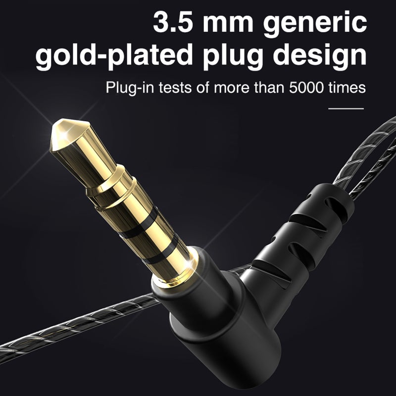QKZ SK7 3.5mm Wired Headphones In-ear Earbuds Super Bass Music Earphone Sports Headset with Microphone - Image 3